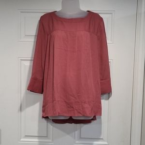 BLOUSE: Banana Republic 3/4 Sleeve Rose Blouse